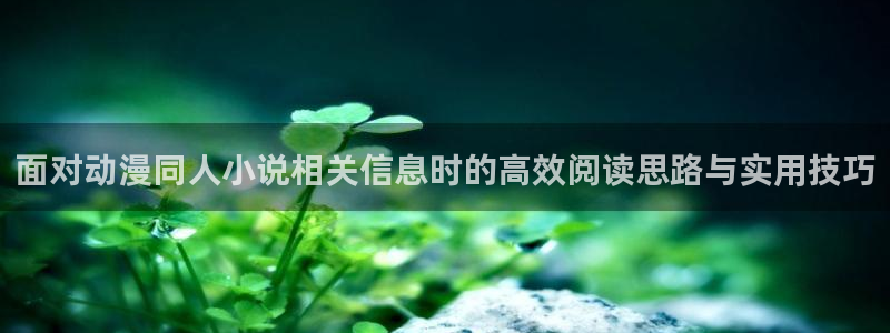 汗汗漫画高清全集:面对动漫同人小说相关信息时的高效阅读思路与实用技巧配图